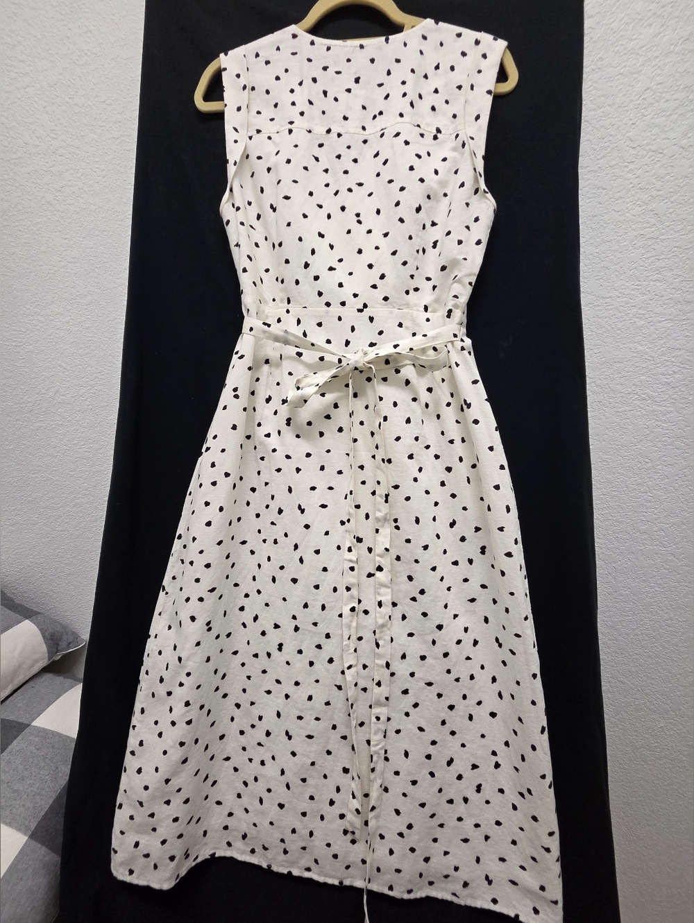 Banana Republic White Sleeveless Polka Dot Wrap Camisole Dress - Picture 9 of 14